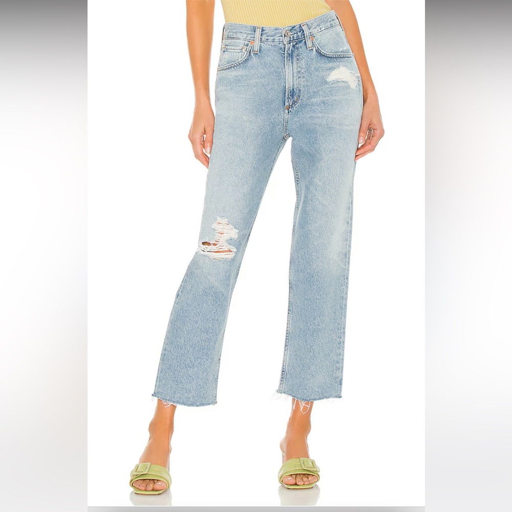 daphne crop high rise stovepipe jean